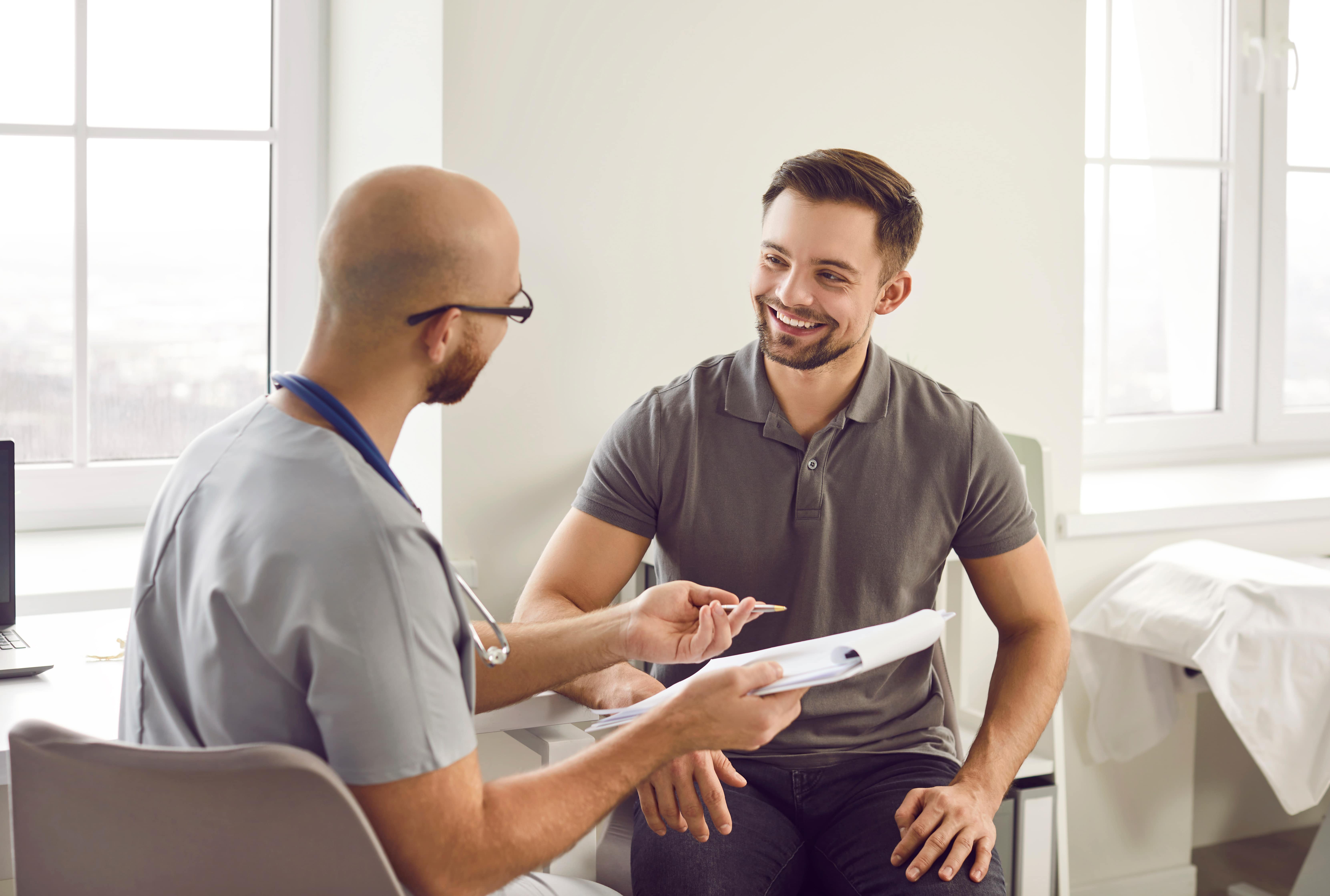 Patient speaking with a doctor at Mountain Path Recovery